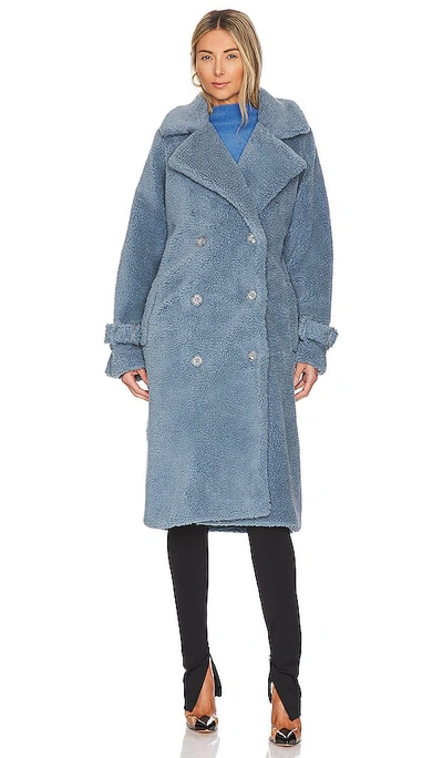 Lamarque Malani Coat In Smoked Blue