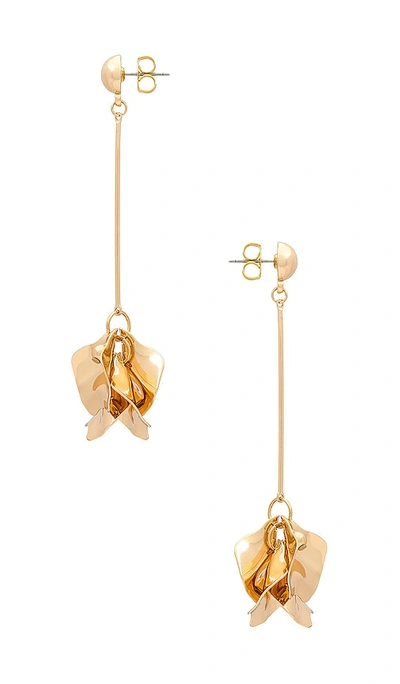 Shop Shashi Petunia Earrings In Gold