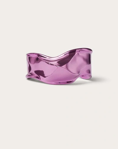 Shop Valentino Garavani Liquid Stud Metal Bracelet Woman Pink Pp M