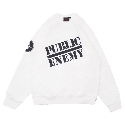 Pre-owned Supreme X Undercover X Public Enemy Crewneck Sweatshirt 'white'