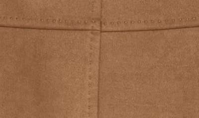 Maxstudio Faux Suede A-line Miniskirt In Vicuna