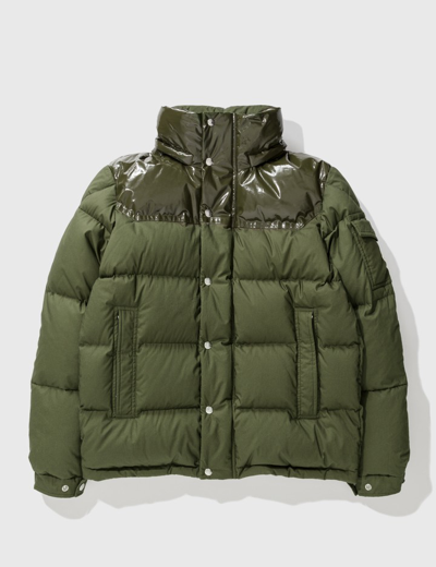 Shop Moncler Chardon Short Down Jacket In Green