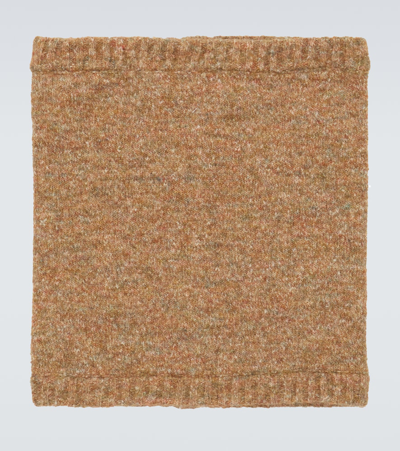 Shop Ranra Buff Knit Scarf In Frosted Beige
