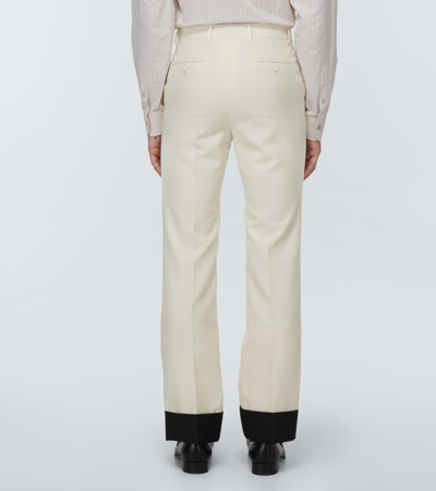 Shop Gucci Straight Wool And Mohair Suit Pants In White