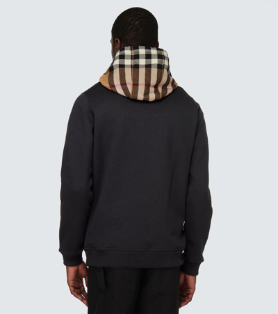 Shop Burberry Cotton-blend Hoodie In Black