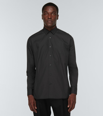 Shop Saint Laurent Cotton Poplin Shirt In Noir