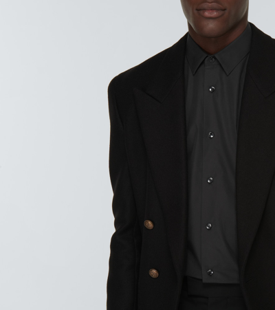 Saint Laurent Cotton Poplin Shirt In Black