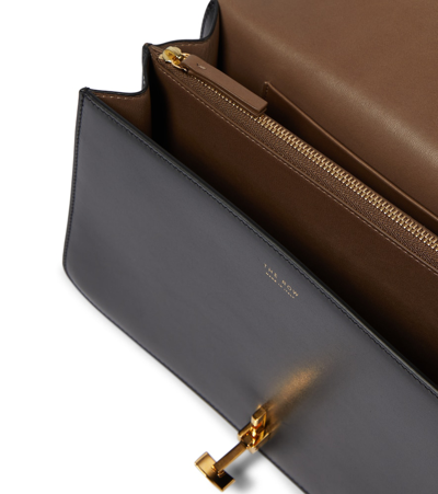 The Row Sofia 10 Leather Tote In Black Shg