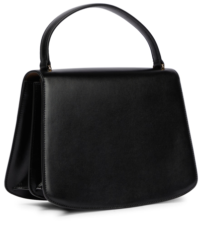The Row Sofia 10 Leather Tote In Black Shg