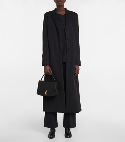 The Row Sofia 10 Leather Tote In Black Shg