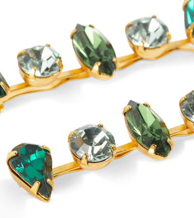 Shop Jennifer Behr Jessa Embellished Set Of 2 Bobby Pins In Emerald