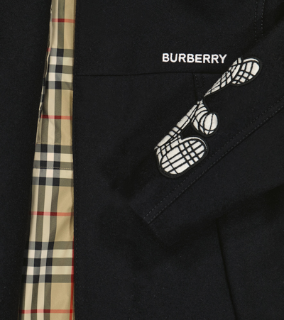 Shop Burberry Wool Coat In Black