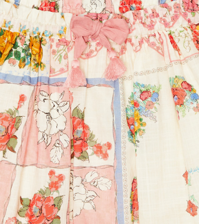 Shop Zimmermann Clover Flip Floral Skirt In Patch Painted Floral