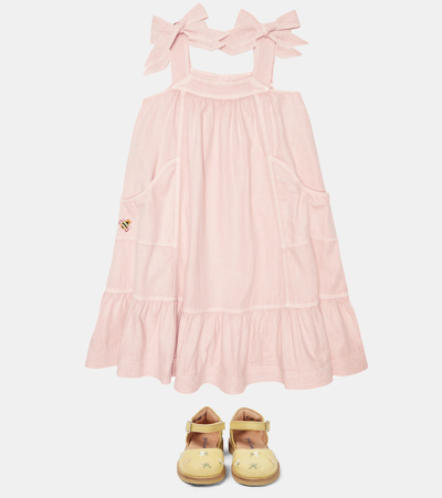 Shop Zimmermann Clover Utility Cotton And Linen Dress In Pink