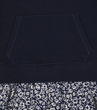 Polo Ralph Lauren Hooded Cotton-blend Dress In Rl Navy