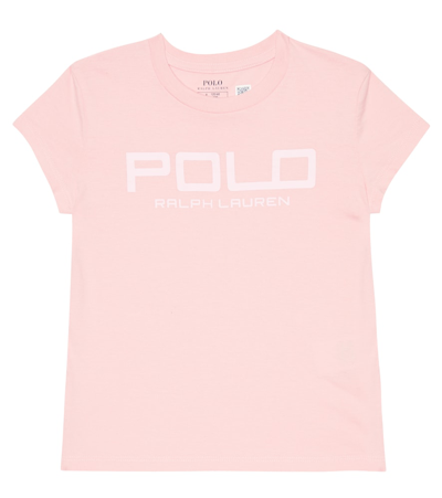 Shop Polo Ralph Lauren Logo Cotton Jersey T-shirt In Pink Sand