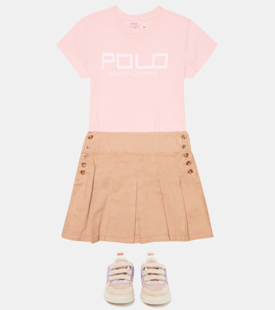 Shop Polo Ralph Lauren Logo Cotton Jersey T-shirt In Pink Sand
