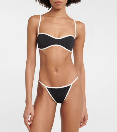 Shop Sir Claude Bikini Bottoms In Black / Ivory