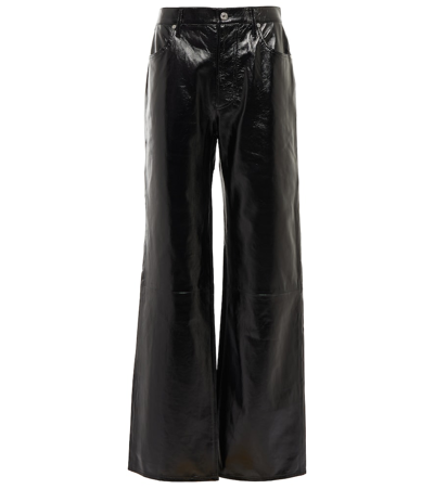 Annina Patent Baggy Pants In Black