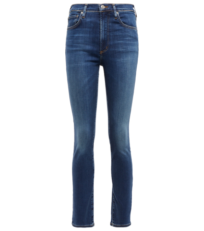 Shop Citizens Of Humanity Olivia High-rise Slim Jeans In Morella