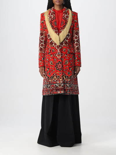 Shop Moschino Couture Coat  Woman Color Multicolor
