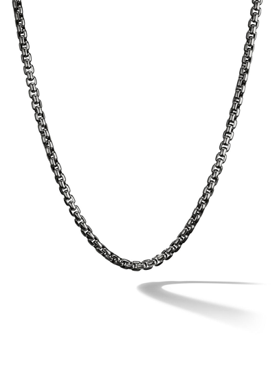 David Yurman Box Chain Medium Necklace In Black