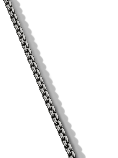 David Yurman Box Chain Medium Necklace In Black