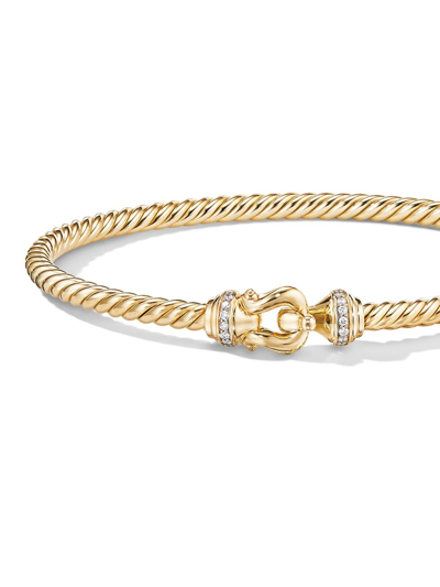 David Yurman 18kt Gold Diamond-embellished Bracelet In Gold