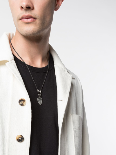 David Yurman Saint Michael Sterling Silver Amulet In Silver