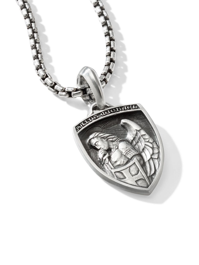 David Yurman Saint Michael Sterling Silver Amulet In Silver