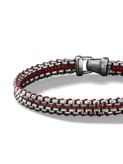 David Yurman Sterling Silver Woven Box Chain Bracelet In Silver