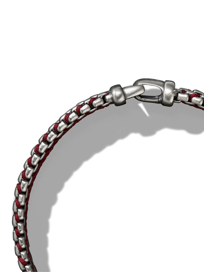 David Yurman Sterling Silver Woven Box Chain Bracelet In Silver