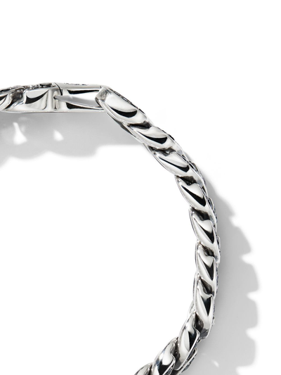 Shop David Yurman Sterling Silver Curb Chain Diamond Bracelet