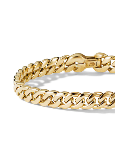 David Yurman 18kt Yellow Gold Micro Curb Chain Bracelet In Gold