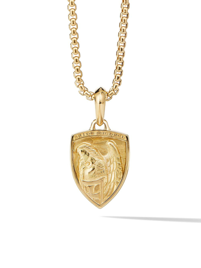Shop David Yurman 18kt Yellow Gold St. Michael Amulet