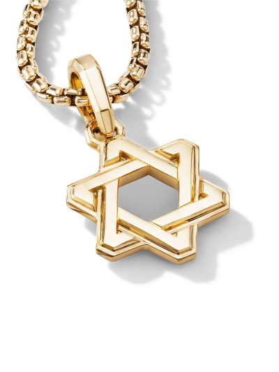 David Yurman Men's Deco Star Of David Pendant In 18k Yellow Gold, 24mm In Gold
