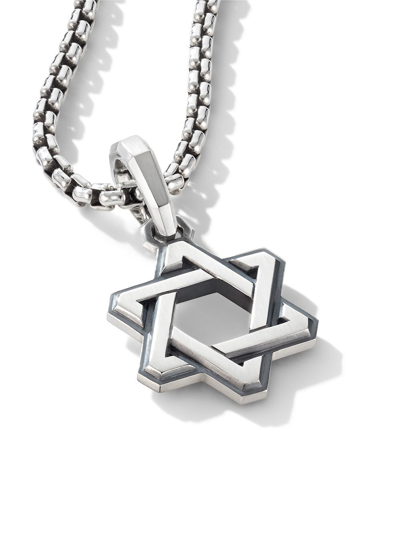 Shop David Yurman Sterling Silver Deco Star Of David Pendant