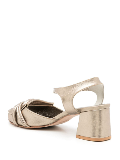 Shop Sarah Chofakian Antonieta 65mm Tassel-embellished Sandals In Metallic
