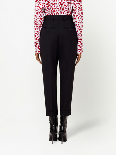 Shop Ami Alexandre Mattiussi High-waisted Tailored Trousers In Black