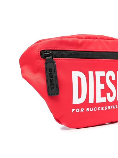Shop Diesel Logo-print Belt Bag In Red