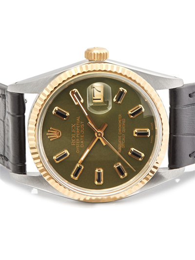Pre-owned Lizzie Mandler Fine Jewelry Rolex Datejust 定制腕表（典藏款） In Green