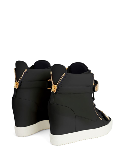 Giuseppe Zanotti Coby 75mm Wedge-heel Sneakers In White