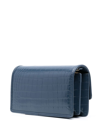 Shop Love Moschino Logo-detail Crossbody Bag In Blue