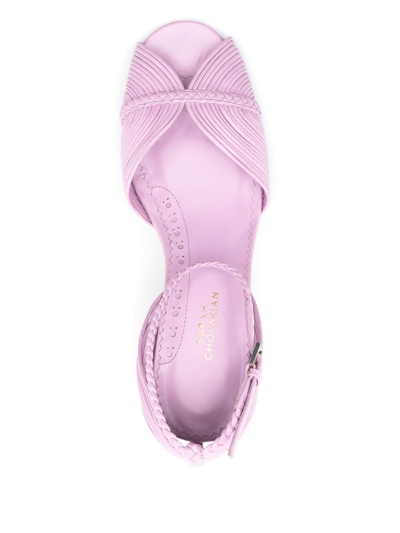 Sarah Chofakian Twiggy Thin-straps Sandals In Purple