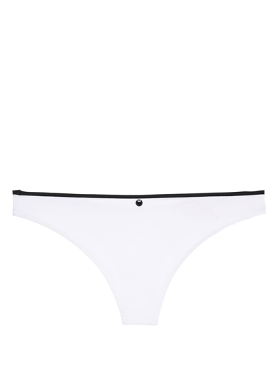 Karl Lagerfeld Karl Dna Binding Bikini Bottoms In White