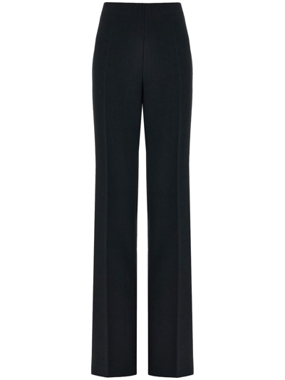 Shop Ferragamo High-waist Straight-leg Trousers In Black