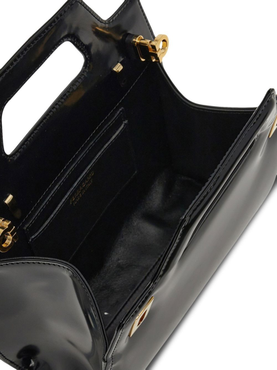 Shop Ferragamo Mini Wanda Calf Leather Tote Bag In Black