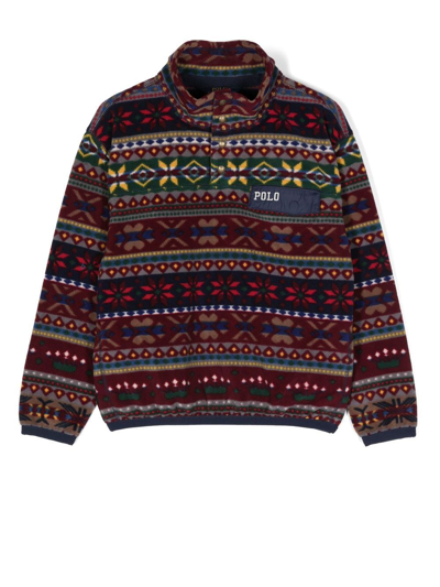 Shop Ralph Lauren Logo-patch Roll Neck Sweater In Blue
