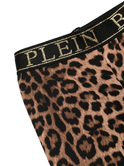 Shop Philipp Plein Junior Teddy-motif Leopard-print Tracksuit In White