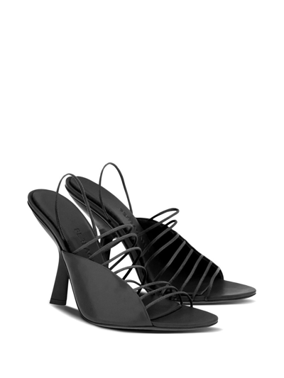 Ferragamo Altaire 105 Strappy Leather Sandals In Black